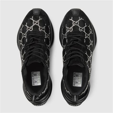 black gucci runners|Gucci trainers women.